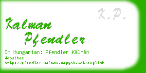 kalman pfendler business card