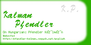 kalman pfendler business card